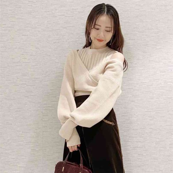 vintage shoulder strapless knit sweater women pullover long sleeve solid pull femme spring slim fit sueter mujer 210922, White;black
vintage shoulder strapless knit sweater women pullover long sleeve solid pull femme spring slim fit sueter mujer 210922, White;black