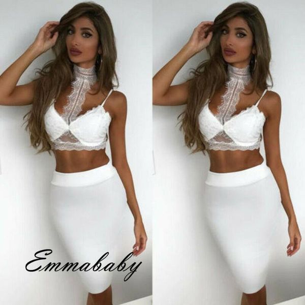 bodycon two piece women tracksuits crop skirt set lace prom party clubwear dress white, Gray
bodycon two piece women tracksuits crop skirt set lace prom party clubwear dress white, Gray