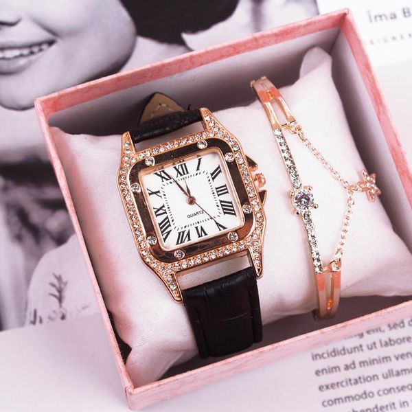 wristwatches 2pcs women watch and bracelet set luxury rhinestones fashion leather quartz wristwatch bangles ladies clock gift, Slivery;brown
wristwatches 2pcs women watch and bracelet set luxury rhinestones fashion leather quartz wristwatch bangles ladies clock gift, Slivery;brown
