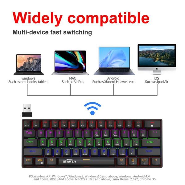 keyboards jx300 blue switch luminous mechanical keyboard 2.4g wireless bluetooth three-mode gaming portable 61 keys
keyboards jx300 blue switch luminous mechanical keyboard 2.4g wireless bluetooth three-mode gaming portable 61 keys