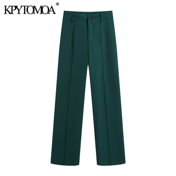 women fashion office wear side pockets straight pants vintage high waist zipper fly female trousers mujer 210416, Black;white
women fashion office wear side pockets straight pants vintage high waist zipper fly female trousers mujer 210416, Black;white