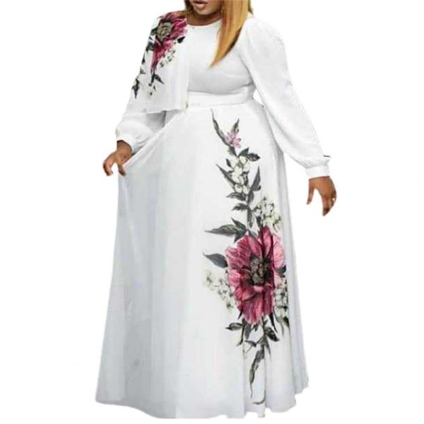 casual dresses 2021 autumn women dress flower print pleated large hem maxi ankle-length o-neck high waist chiffon sundress, Black;gray
casual dresses 2021 autumn women dress flower print pleated large hem maxi ankle-length o-neck high waist chiffon sundress, Black;gray