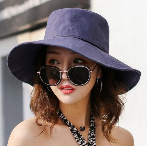 wide brim hats spring summer sun for women large cotton bucket hat beach panama cap visor seaside chapeau femme, Blue;gray
wide brim hats spring summer sun for women large cotton bucket hat beach panama cap visor seaside chapeau femme, Blue;gray