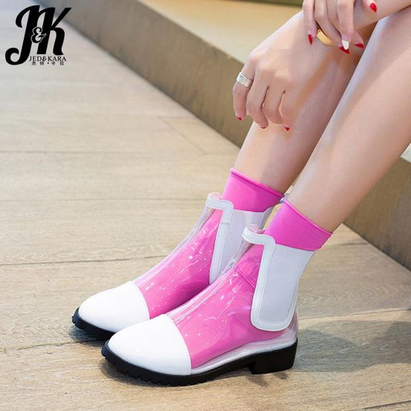 boots jk casual women ankle elastic round toe footwear girl thick heels female pvc platform transparent shoes woman spring, Black
boots jk casual women ankle elastic round toe footwear girl thick heels female pvc platform transparent shoes woman spring, Black