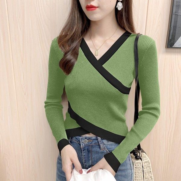 women's sweaters knitted pullover cross v-neck irregular long sleeves slim sweater wholesale spring autumn fashion lady clothing, White;black
women's sweaters knitted pullover cross v-neck irregular long sleeves slim sweater wholesale spring autumn fashion lady clothing, White;black
