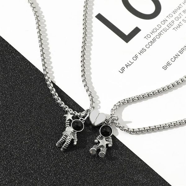 pendant necklaces spaceman astronaut magnetic heart attracted couple women men fashion lovers anniversary jewelry gift, Silver
pendant necklaces spaceman astronaut magnetic heart attracted couple women men fashion lovers anniversary jewelry gift, Silver