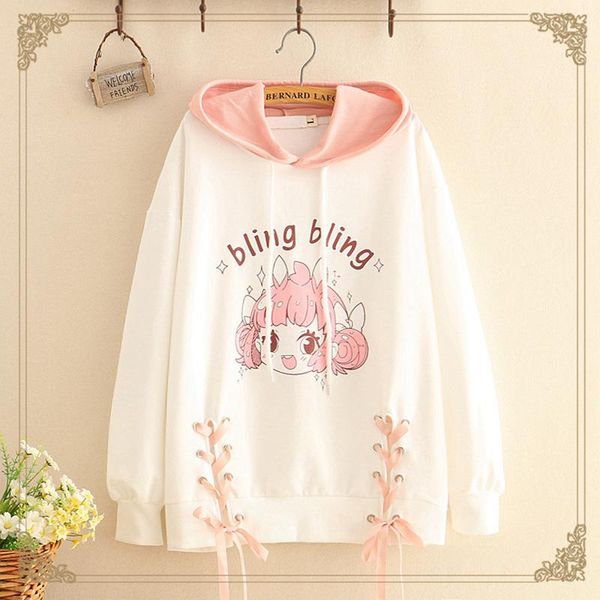 women's hoodies & sweatshirts 2021 cute hooded sweatshirt women hoodie kawaii cartoon print ribbon hoody sweet long sleeve female pullo, Black
women's hoodies & sweatshirts 2021 cute hooded sweatshirt women hoodie kawaii cartoon print ribbon hoody sweet long sleeve female pullo, Black
