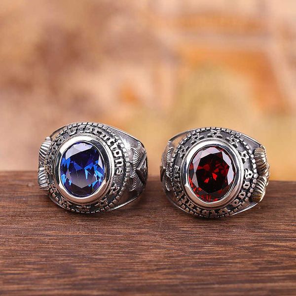 cluster rings 925 silver blue zircon men ring vintage stone punk rock gold sheep head thai handmade women sterling jewelry, Golden;silver
cluster rings 925 silver blue zircon men ring vintage stone punk rock gold sheep head thai handmade women sterling jewelry, Golden;silver