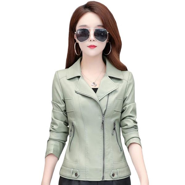 women's leather & faux fashion turn-down collar jacket women spring autumn zippers black pu coat plus size woman jackets m-5xl
women's leather & faux fashion turn-down collar jacket women spring autumn zippers black pu coat plus size woman jackets m-5xl