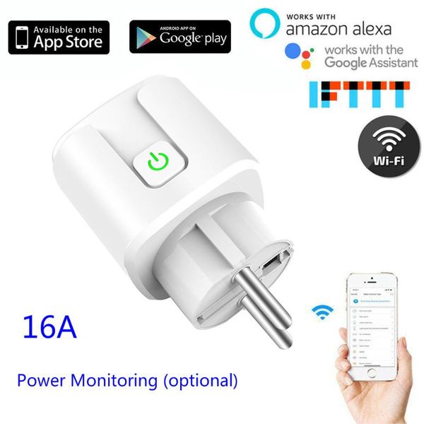 smart power plugs plug wifi socket eu 16a remote voice control monitor outlet tuya app works with alexa google assistant
smart power plugs plug wifi socket eu 16a remote voice control monitor outlet tuya app works with alexa google assistant