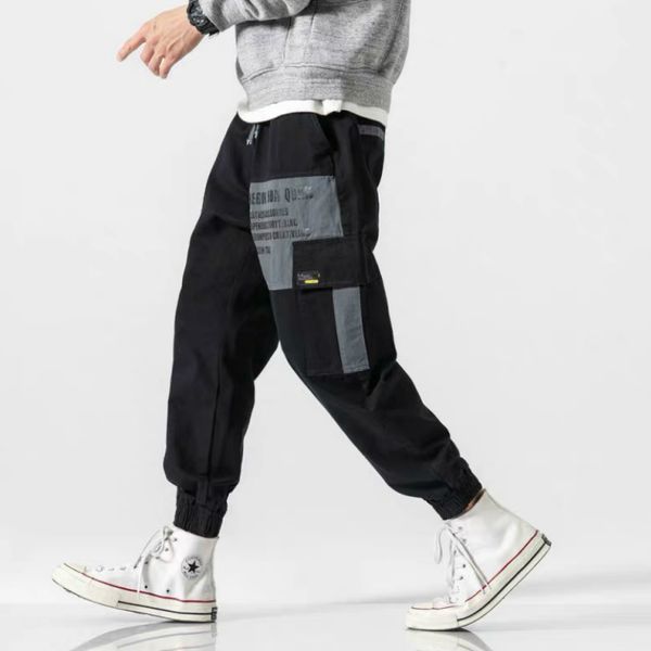 casual pants letter printed leisure cargo trousers loose bundle patchwork elastic waist mens korean style all-match chic ulzzang, Black
casual pants letter printed leisure cargo trousers loose bundle patchwork elastic waist mens korean style all-match chic ulzzang, Black