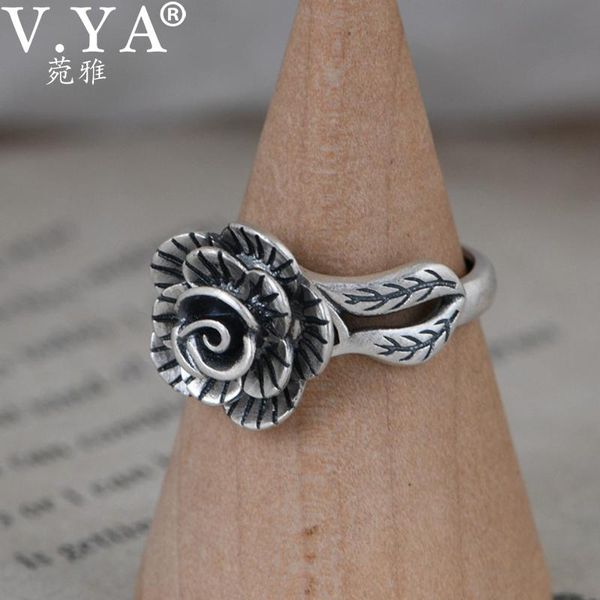 cluster rings v.ya real s925 sterling silver simple design vintage adjustable open rose ring for woman girl elegant fashion gifts, Golden;silver
cluster rings v.ya real s925 sterling silver simple design vintage adjustable open rose ring for woman girl elegant fashion gifts, Golden;silver