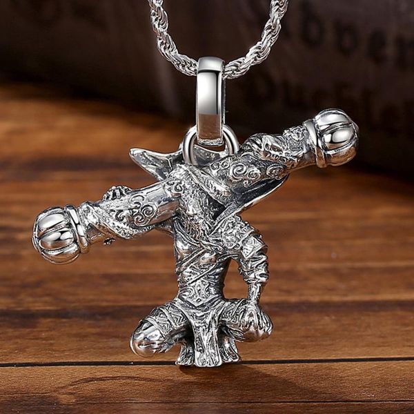 chains fighting saint buddha silver pendant men style retro creative domineering qitian king necklace jewelry accessory
chains fighting saint buddha silver pendant men style retro creative domineering qitian king necklace jewelry accessory