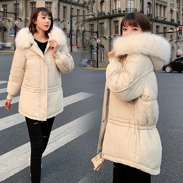 fashion coat women's winter jacket thicken hooded parkas female big fur overcoat loose wadded girls jaqueta1, Black
fashion coat women's winter jacket thicken hooded parkas female big fur overcoat loose wadded girls jaqueta1, Black