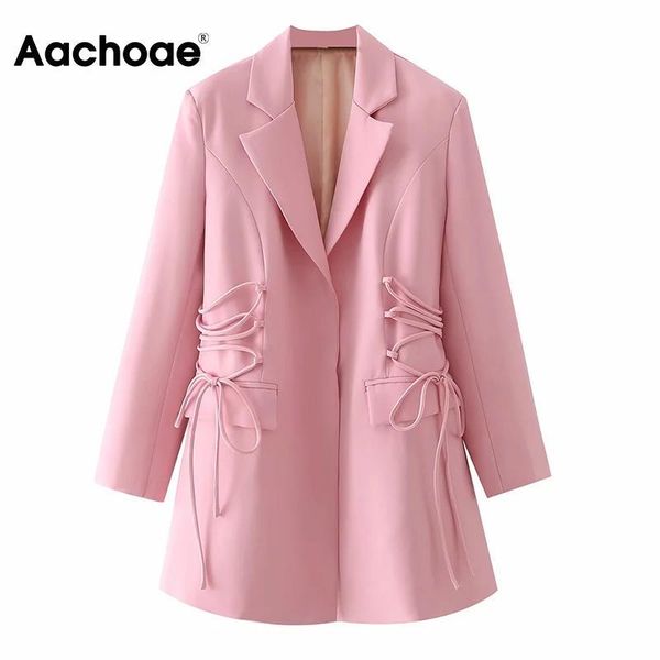 women's suits & blazers aachoae women solid color elastic drawstring blazer vintage long sleeve notched collar outerwear female chic, White;black
women's suits & blazers aachoae women solid color elastic drawstring blazer vintage long sleeve notched collar outerwear female chic, White;black