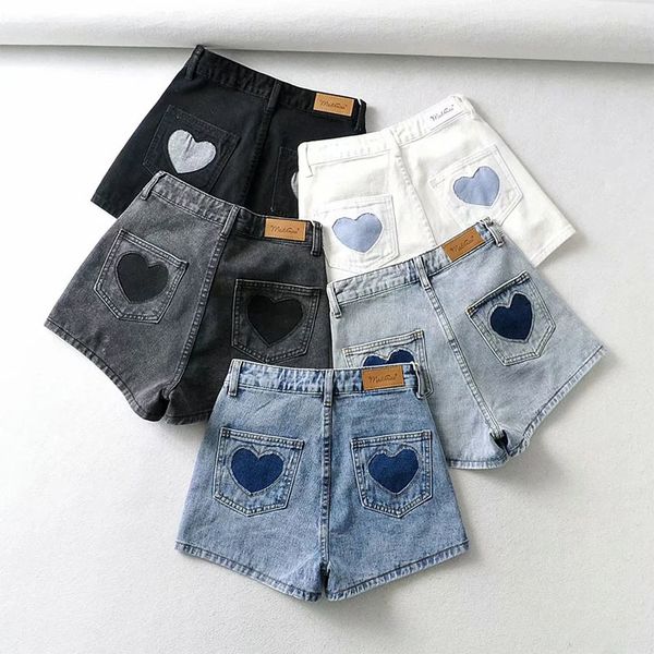 women's jeans 2021 trendy heart patchwork shorts denim pants summer boho beach bodycon bottom 6zsp, Blue
women's jeans 2021 trendy heart patchwork shorts denim pants summer boho beach bodycon bottom 6zsp, Blue