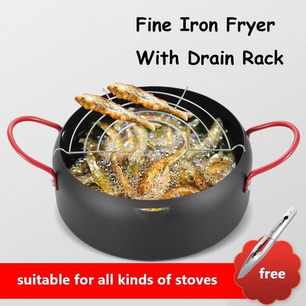 pans 22cm tempura non stick easy clean deep fryer with clip kitchen potable iron cookware japanese style multifunctional handle pot
pans 22cm tempura non stick easy clean deep fryer with clip kitchen potable iron cookware japanese style multifunctional handle pot