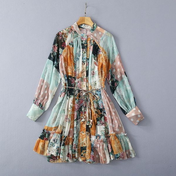 dresses european and american women's clothing spring 2021 long lantern sleeve polka dot flower print fashion pleated dress u6kf, Black;gray
dresses european and american women's clothing spring 2021 long lantern sleeve polka dot flower print fashion pleated dress u6kf, Black;gray