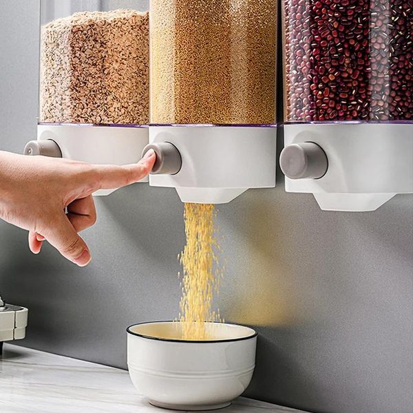 storage bottles & jars 1000/1500ml wall mounted press cereals dispenser grain box dry food container organizer for kitchen accessories tools
storage bottles & jars 1000/1500ml wall mounted press cereals dispenser grain box dry food container organizer for kitchen accessories tools