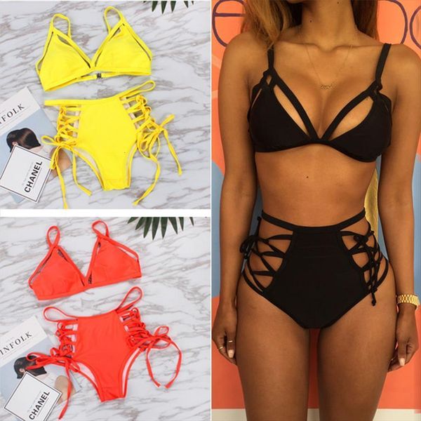 bandage bikini set women womens swimwear bikinis high waiste bathing suit brazilian biquini maillot de bain femme xl, White;black
bandage bikini set women womens swimwear bikinis high waiste bathing suit brazilian biquini maillot de bain femme xl, White;black