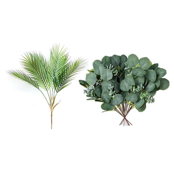 decorative flowers & wreaths 1 pcs artificial palm leaf plants tree branch & 20 silver dollar greenery stems silk eucalyptus leaves
decorative flowers & wreaths 1 pcs artificial palm leaf plants tree branch & 20 silver dollar greenery stems silk eucalyptus leaves