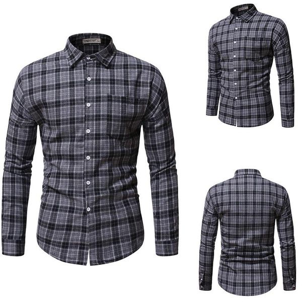men's casual shirts men clothing 2021 plus size spring autumn long-sleeved plaid shirt korean loose camisas para hombre, White;black
men's casual shirts men clothing 2021 plus size spring autumn long-sleeved plaid shirt korean loose camisas para hombre, White;black