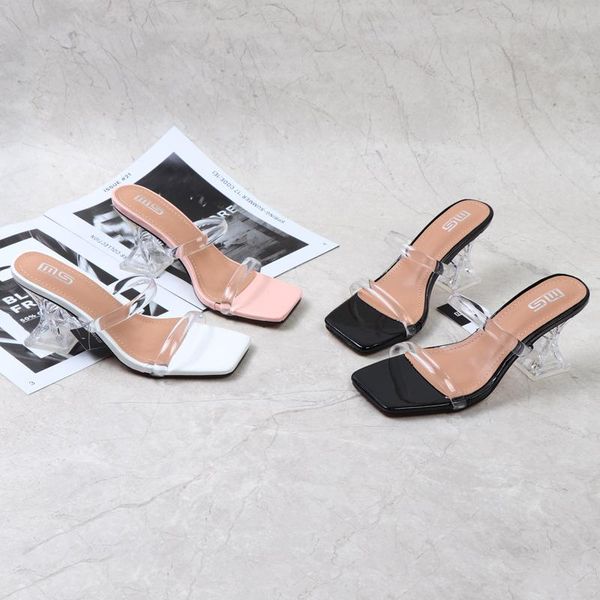 sandals kalsooni 2021 summer transparent thin strap crystal thick high-heeled open-toed women's plus size, Black
sandals kalsooni 2021 summer transparent thin strap crystal thick high-heeled open-toed women's plus size, Black