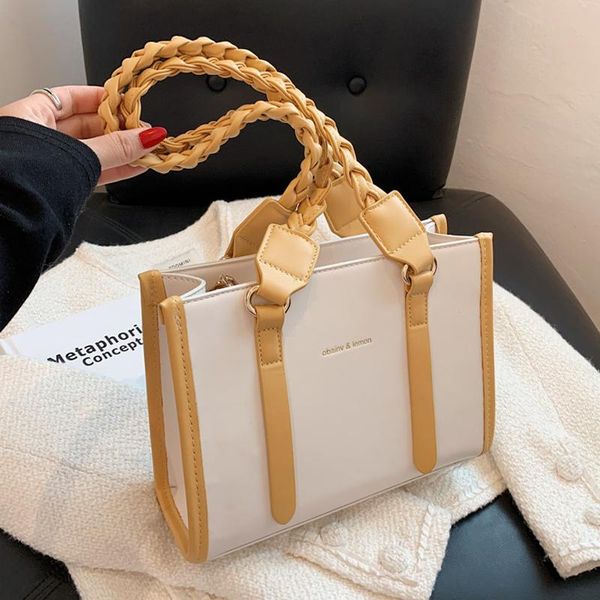evening bags contrast color large shoulder bag designer handbag for women 2021 fashion woven handle female trends brand pu leather tote
evening bags contrast color large shoulder bag designer handbag for women 2021 fashion woven handle female trends brand pu leather tote