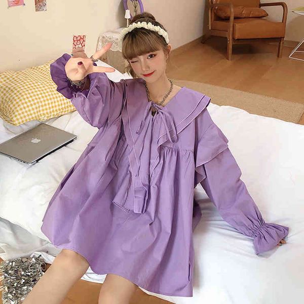 dress korean version releases v-neck plied baby collar long sleeve shirt fairy, Black;gray
dress korean version releases v-neck plied baby collar long sleeve shirt fairy, Black;gray