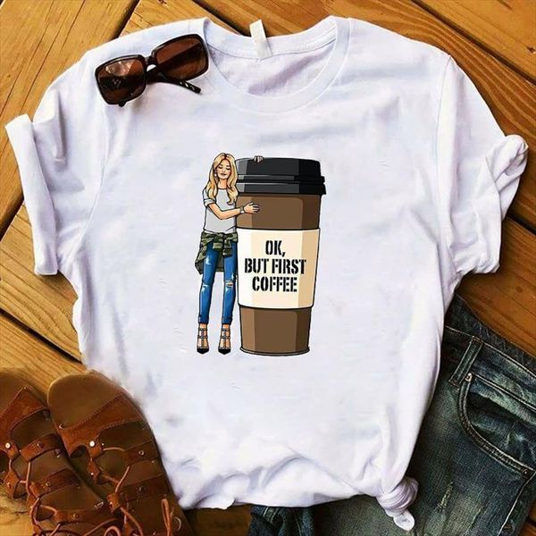 and women lady ok mens but first coffee printed ladies short sleeve tee female clothes graphic, White;black
and women lady ok mens but first coffee printed ladies short sleeve tee female clothes graphic, White;black