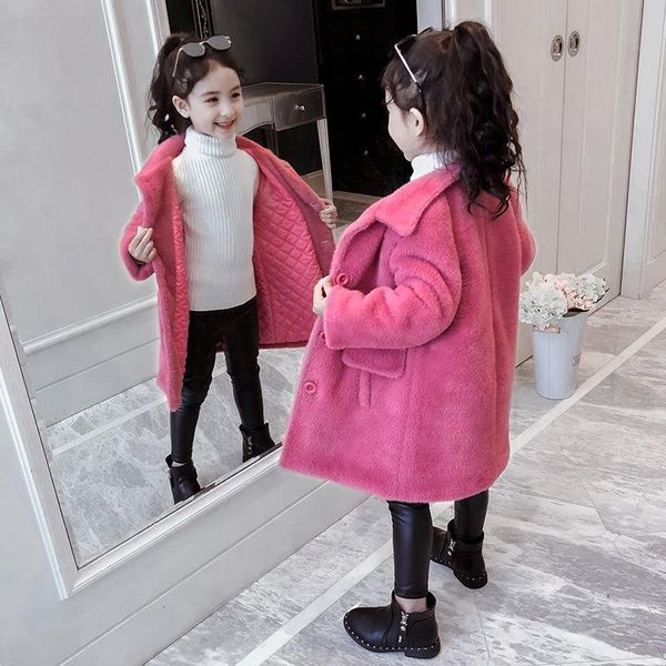 jackets girls winter coats mink velvet woolen coat with kid's outerwear warmer thickened children clothes, Blue;gray
jackets girls winter coats mink velvet woolen coat with kid's outerwear warmer thickened children clothes, Blue;gray