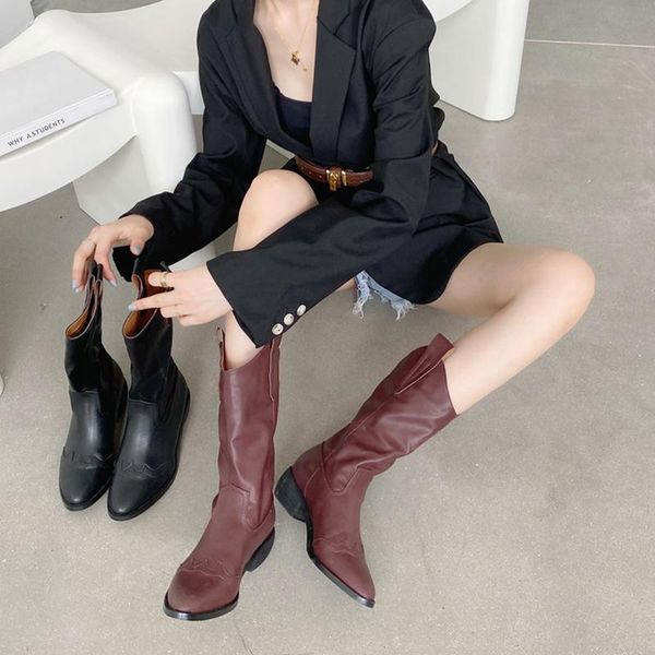boots mid-calf women long heels autumn 2021 winter warm waterproof shoes pointed toe fashion female cowboy booties western boats, Black
boots mid-calf women long heels autumn 2021 winter warm waterproof shoes pointed toe fashion female cowboy booties western boats, Black
