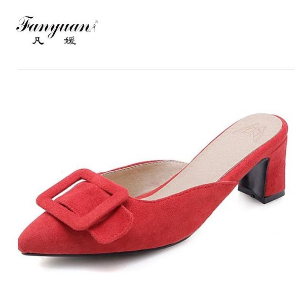 slippers fanyuan 2021 summer flock square high heels green red pink woman outdoor women slides mules with buckle big size 47 48, Black
slippers fanyuan 2021 summer flock square high heels green red pink woman outdoor women slides mules with buckle big size 47 48, Black