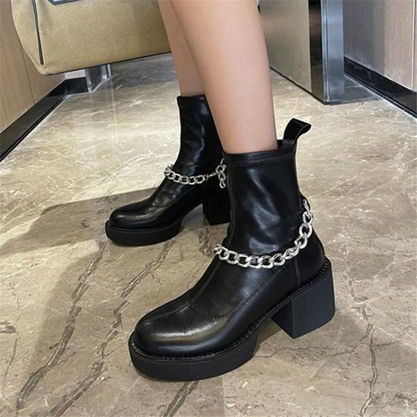 boots pxelena plus size 34-41 women genuine leather stretch combat motorcycle ankle 2021 autumn winter punk gothic chain shoes, Black
boots pxelena plus size 34-41 women genuine leather stretch combat motorcycle ankle 2021 autumn winter punk gothic chain shoes, Black