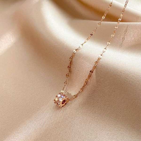 pendant necklaces lovelink circular zircon crystal necklace fashionable stainless steel sweet of clavicle chain girl jewelry, Silver
pendant necklaces lovelink circular zircon crystal necklace fashionable stainless steel sweet of clavicle chain girl jewelry, Silver