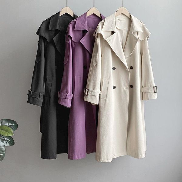women's trench coats 2021 autumn windbreaker korean women loose casual solid color jacket mid-length clothes luxurious female, Tan;black
women's trench coats 2021 autumn windbreaker korean women loose casual solid color jacket mid-length clothes luxurious female, Tan;black