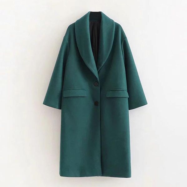 women's wool & blends lxcx elegant green long woolen coat women vintage single breasted warm overcoat winter sleeve pockets outerwear 1, Black
women's wool & blends lxcx elegant green long woolen coat women vintage single breasted warm overcoat winter sleeve pockets outerwear 1, Black