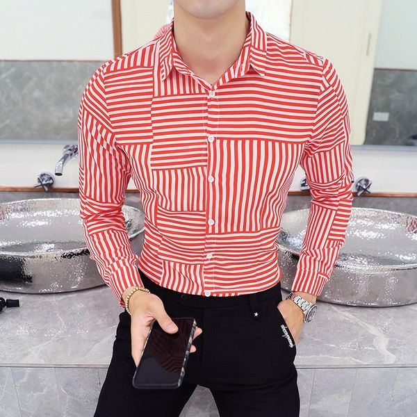 striped men shirts 2021 spring casual business shirt long sleeve formal dress blouse homme camisas para hombre men's, White;black
striped men shirts 2021 spring casual business shirt long sleeve formal dress blouse homme camisas para hombre men's, White;black
