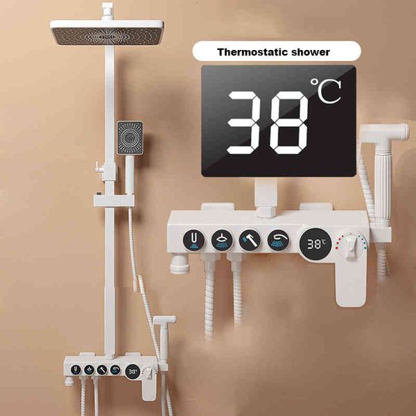 other faucets, showers & accs luxury white display thermostatic faucet set black high-pressure head high-quality ten-year warranty
other faucets, showers & accs luxury white display thermostatic faucet set black high-pressure head high-quality ten-year warranty