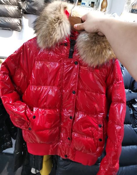 women nylon down short jacket rib sleeve designer lady fur hooded button zip winter slim outwear fashion girl stand collar warm padded coat, Black
women nylon down short jacket rib sleeve designer lady fur hooded button zip winter slim outwear fashion girl stand collar warm padded coat, Black