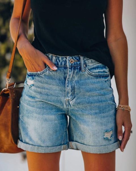 women's shorts 2021 denim classic vintage high waist blue wide leg female caual summer ladies jeans for women, White;black
women's shorts 2021 denim classic vintage high waist blue wide leg female caual summer ladies jeans for women, White;black