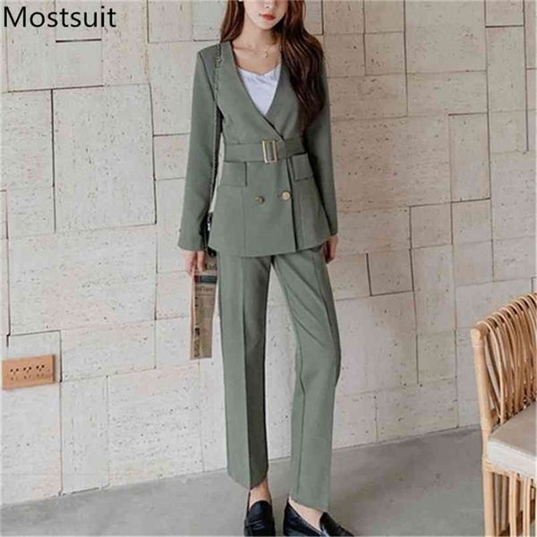 autumn korean stylish women blazer pant suit sets double-breasted belted + pants outfits workwear 210513, Black;white
autumn korean stylish women blazer pant suit sets double-breasted belted + pants outfits workwear 210513, Black;white