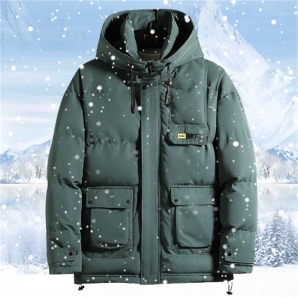 2021 new winter men parka big pockets casual jacket hooded solid color mens thicken warm down outwear coat windproof, Black
2021 new winter men parka big pockets casual jacket hooded solid color mens thicken warm down outwear coat windproof, Black