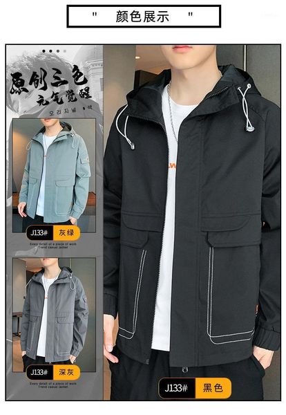 men's casual jacket spring and autumn 2021 korean style trendy tooling loose tide brand clothes jackets, Black;brown
men's casual jacket spring and autumn 2021 korean style trendy tooling loose tide brand clothes jackets, Black;brown