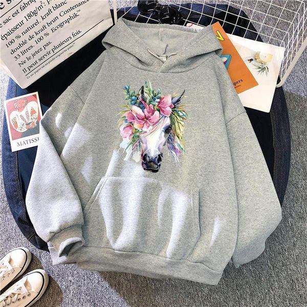 women's hoodies & sweatshirts fashion hoodie hip-hop sportswear long-sleeved horse head flower print korean casual streetwear ladies 20, Black
women's hoodies & sweatshirts fashion hoodie hip-hop sportswear long-sleeved horse head flower print korean casual streetwear ladies 20, Black