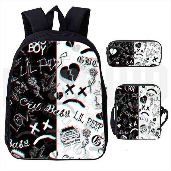 rap lil peep backpack hip hop 3d print schoolbag women shoulder travel bag teenage girls lover bookbag 3 pieces set
rap lil peep backpack hip hop 3d print schoolbag women shoulder travel bag teenage girls lover bookbag 3 pieces set