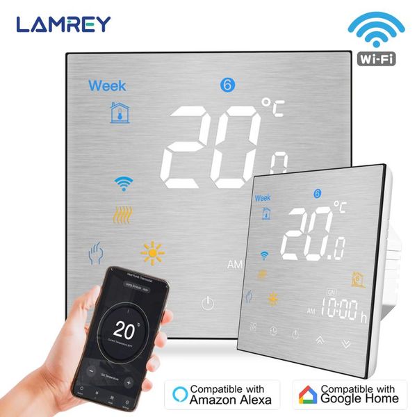smart home control wifi thermostat temperature controller for water/electric floor heating water/gas boiler works with alexa google
smart home control wifi thermostat temperature controller for water/electric floor heating water/gas boiler works with alexa google