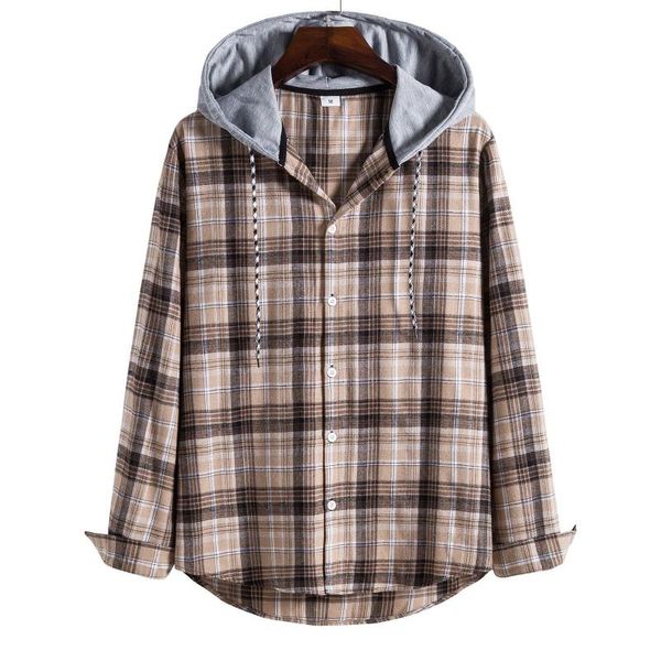 men's casual shirts classic single breasted turn-down collar hooded plaid print drawstring long sleeves shirt blouse, White;black
men's casual shirts classic single breasted turn-down collar hooded plaid print drawstring long sleeves shirt blouse, White;black