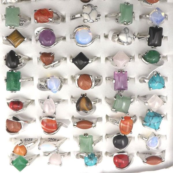 wedding rings mix lot natural stone women's ring fashion jewelry bague 50pcs, Slivery;golden
wedding rings mix lot natural stone women's ring fashion jewelry bague 50pcs, Slivery;golden