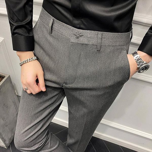 british casual gray black women pant dress suit 40 42 size embroidered mens trousers formal slim pants spring
british casual gray black women pant dress suit 40 42 size embroidered mens trousers formal slim pants spring